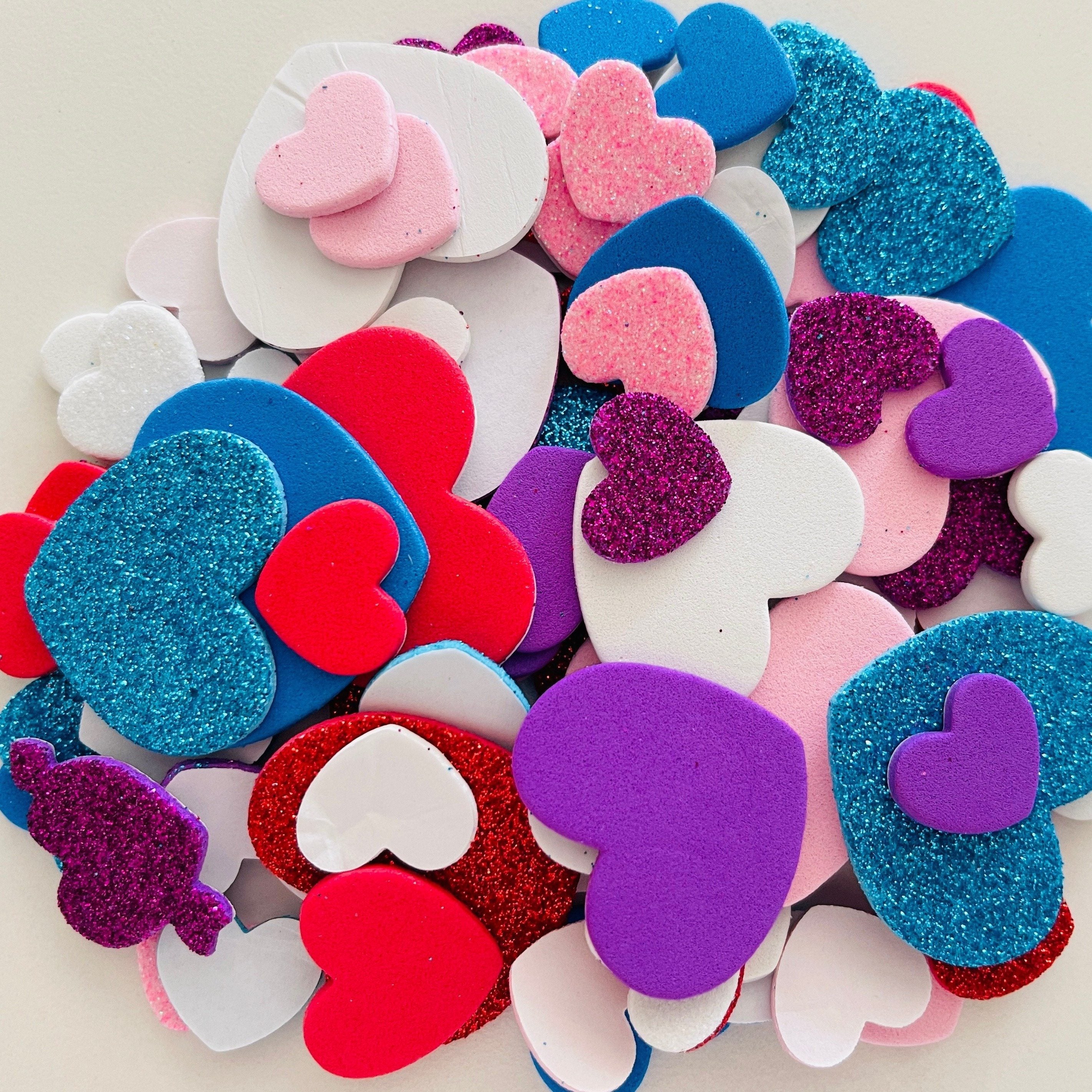 Mother's Love Stickers Red Heart Foam Self Adhesive Love Shape