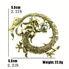 Alloy Zodiac Dragon Brooch Men's Corsage Pin