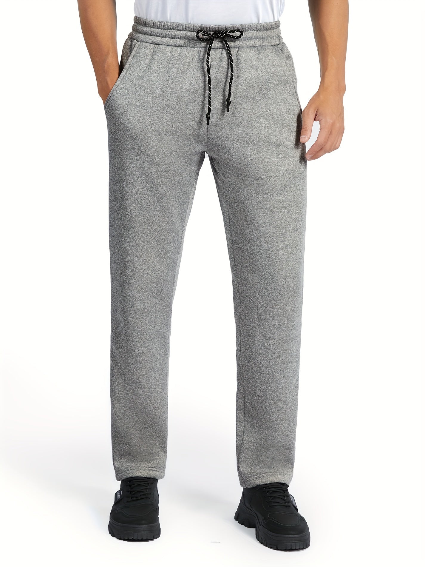 Men's Warm Plush Sweatpants for Autumn Winter