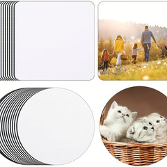 24PCS Sublimation Blank Coaster Rubber Silicone Car Cup Mat