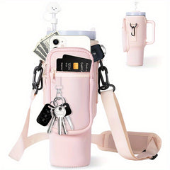 3pcs Cup Accessories Set with Shoulder Strap and Pocket