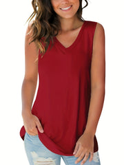 Casual V Neck Tank Top for Summer