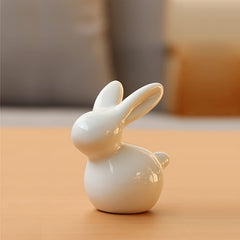 Bunny Ring Holder Ceramic Animal Jewelry Holder for Little Girl Women Home Decor