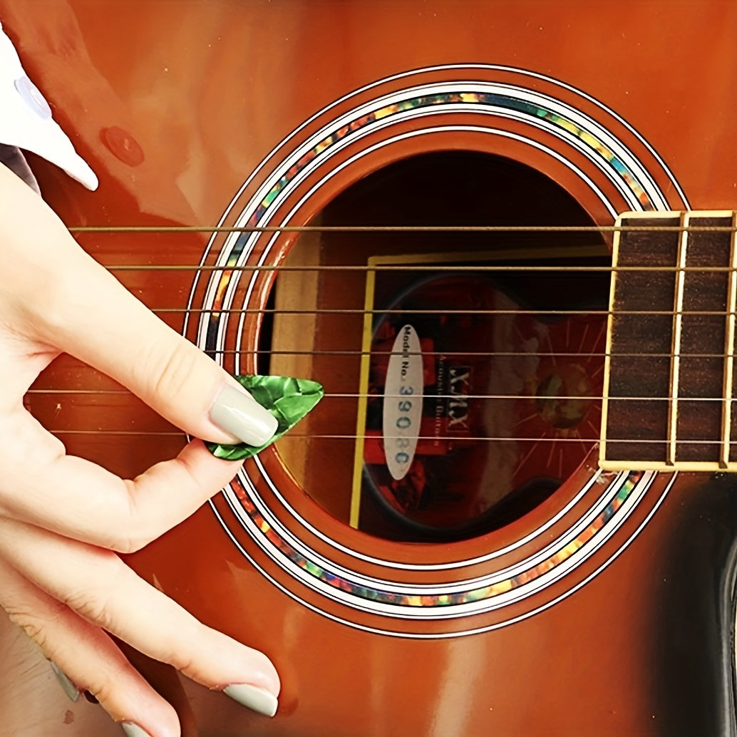 15pcs Celluloid Guitar Picks with Storage Box + 3pcs 0.46, 0.71, 0.96mm Picks