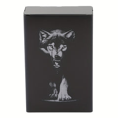 Wolf Pattern Cigarette Case Holder Automatic Pop up