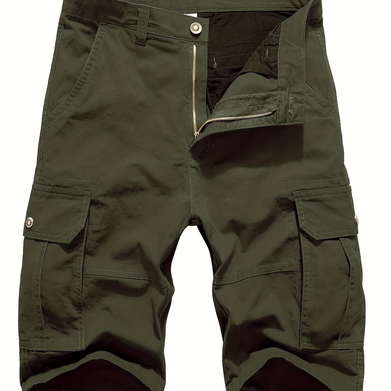 Casual Cotton Zip Up Cargo Shorts for Men