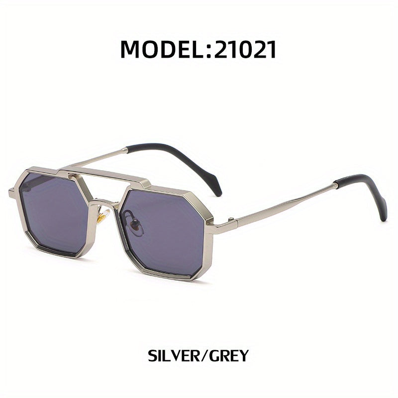 KAJILA Steampunk Style Sunglasses Metal Frame UV Protection Glasses