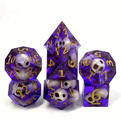 7pcs Transparent Skull Dice Set for Entertainment
