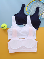 4pcs Girls Bra 95 Cotton No Steel Ring Breathable Bralette