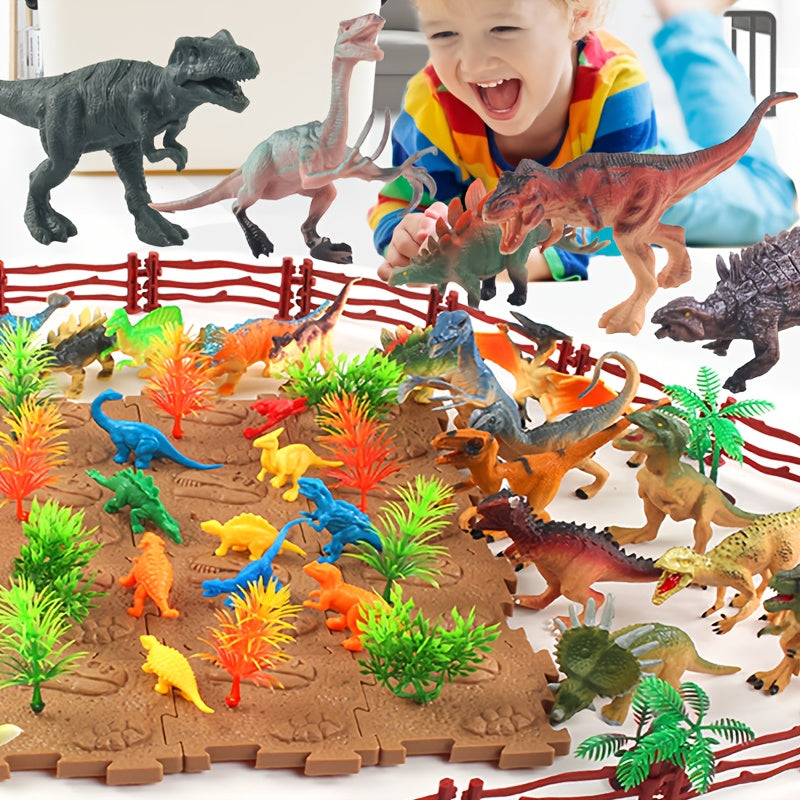 26pcs Dinosaur Toy Set for Kids with T Rex Triceratops