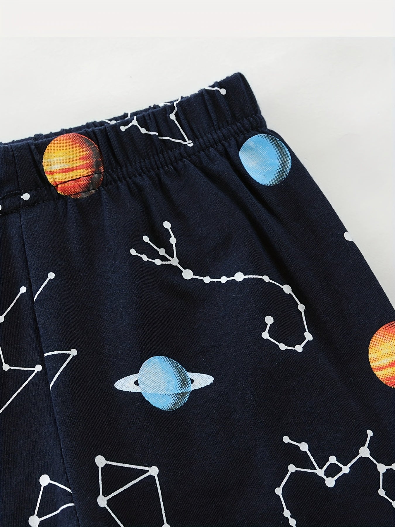 Boys Planets Pajamas Set Short Sleeves Tops & Bottoms