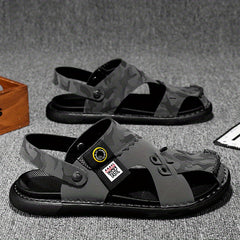 Men's Camo Slip-On Sandals - Anti-Skid Beach Sandals
