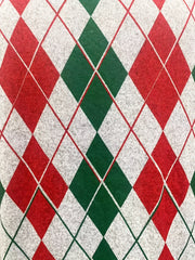 Open Front Argyle Print Cardigan with Pockets