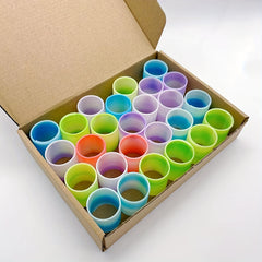 26pcs Gradient Stacked Circles Various Colors Party Carnival Gift Sock