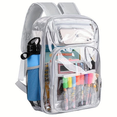 Clear Backpack Heavy Duty PVC See Through with Reinforced Straps