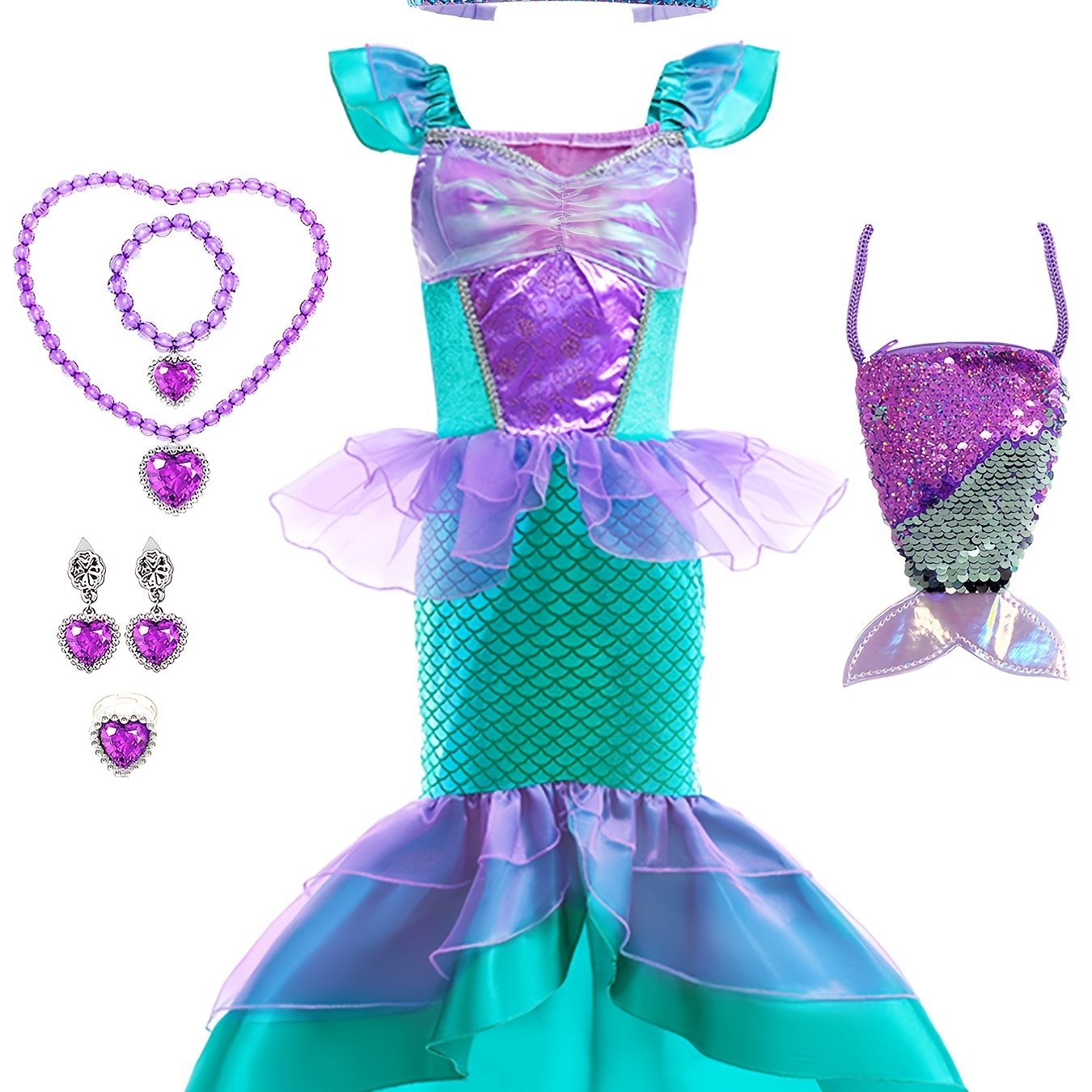 Toddler Mermaid Princess Costume Dress Up