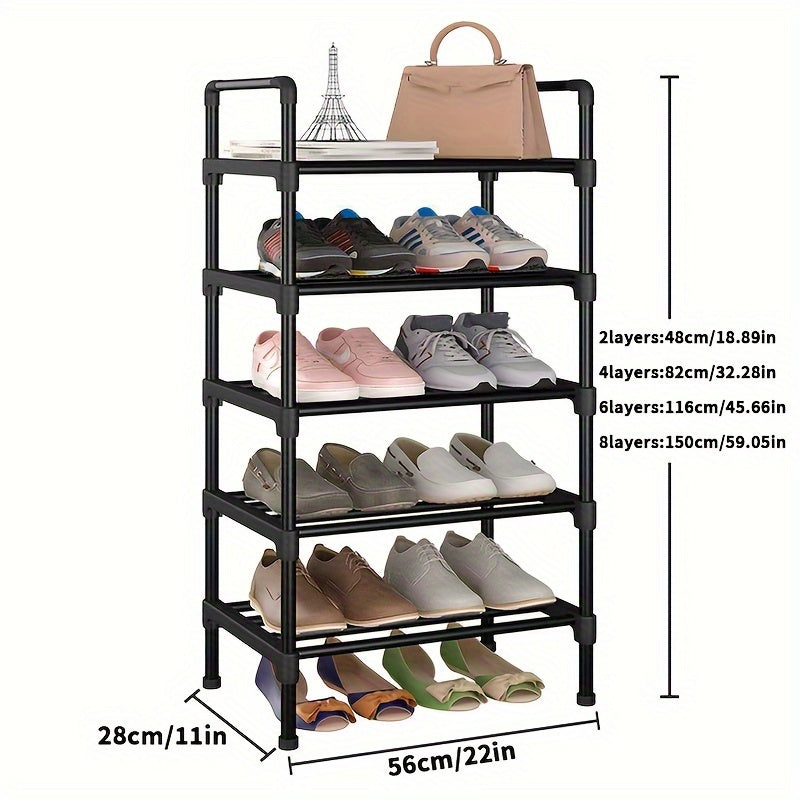 1pc Layer Shoe Rack Household Floor Standing Large Capacity Shoe Storage