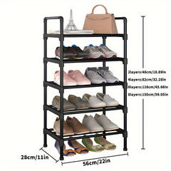 1pc Layer Shoe Rack Household Floor Standing Large Capacity Shoe Storage