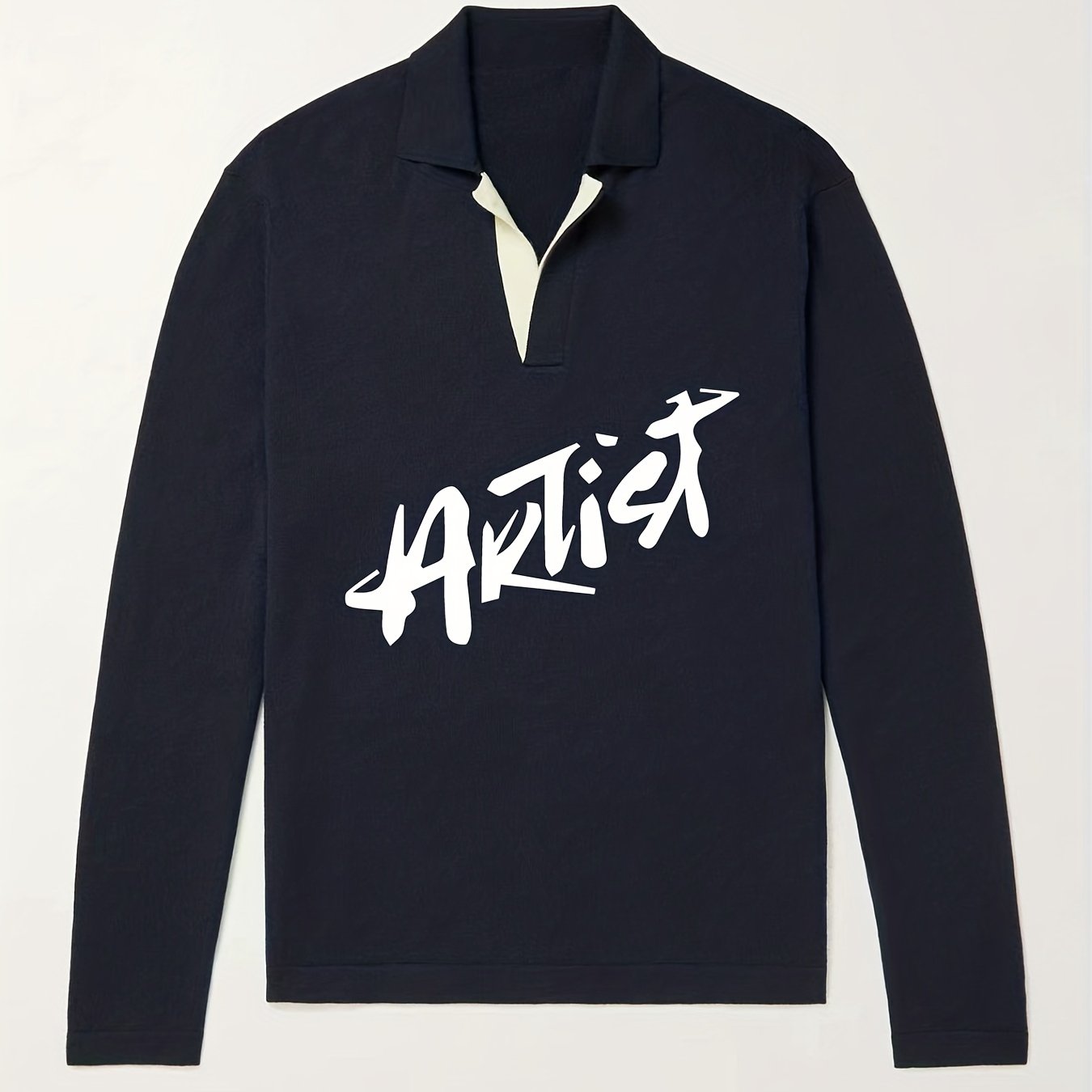 Artist Knit Polo Men's Pullover Sweater Winter Autumn