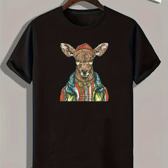 Donkey Print Men's Graphic T shirt Casual Comfy Tees For Summer