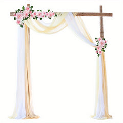 3pcs Wedding Arch Draping Tulle for Ceremony Reception Decor