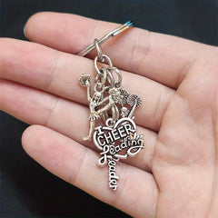 Cheerleading Girls Keychain Durable Alloy Material