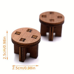 1pc Dollhouse Wooden Small Furniture Christmas Toy Gift