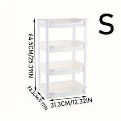 Plastic Storage Rack with Wheels for Snacks Toys Kitchen Seasoning Sto