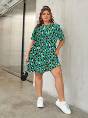 Leopard Print Casual Loungewear Dress