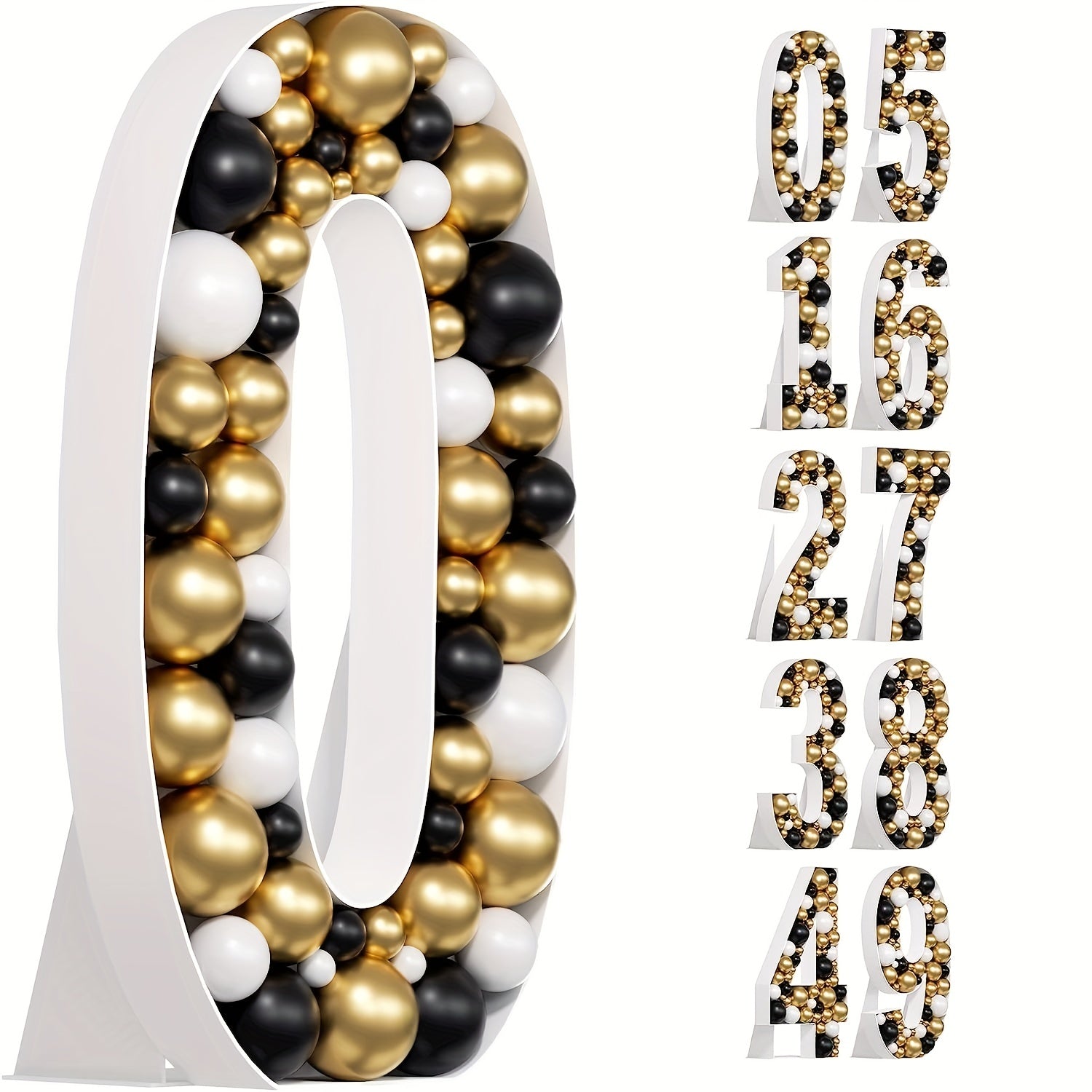3D Number Shape Balloon Box Decoration for Birthday Party
