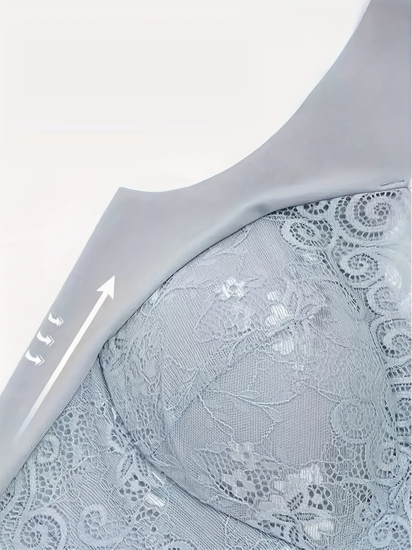 3pcs Lace Decor Wirefree Sports Bra V Neck Bras For Women