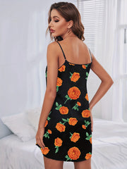 Floral Print Slip Nightdress Women's Sleepwear