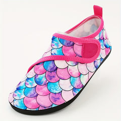 Girls' Fish Scale Water Shoes, Quick Dry & Non Slip for Summer Outdoor