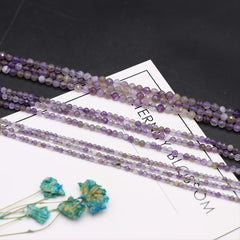 Amethyst Faceted Small Beads Beaded Length