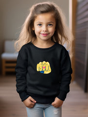OERYUI Kids Cartoon Fist Graphic Sweatshirt Comfy Pullover