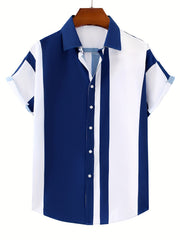 Men's Casual Short Sleeve Shirt for Summer Vacation Tops