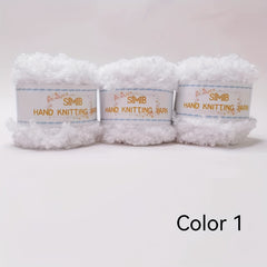 Soft Velvet Handknitting Curly Yarn DIY Crocheting Knitting Blanket Scarf Hat