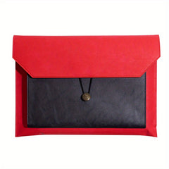 Business Faux Leather A4 File Bag Durable Extra Thick File Bag