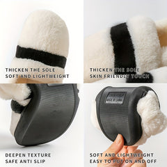 Plush Lined Fuzzy Slippers Non Slip Indoor Shoes