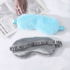 Winter Plush Sleep Eye Mask Blackout Breathable Comfortable Rest