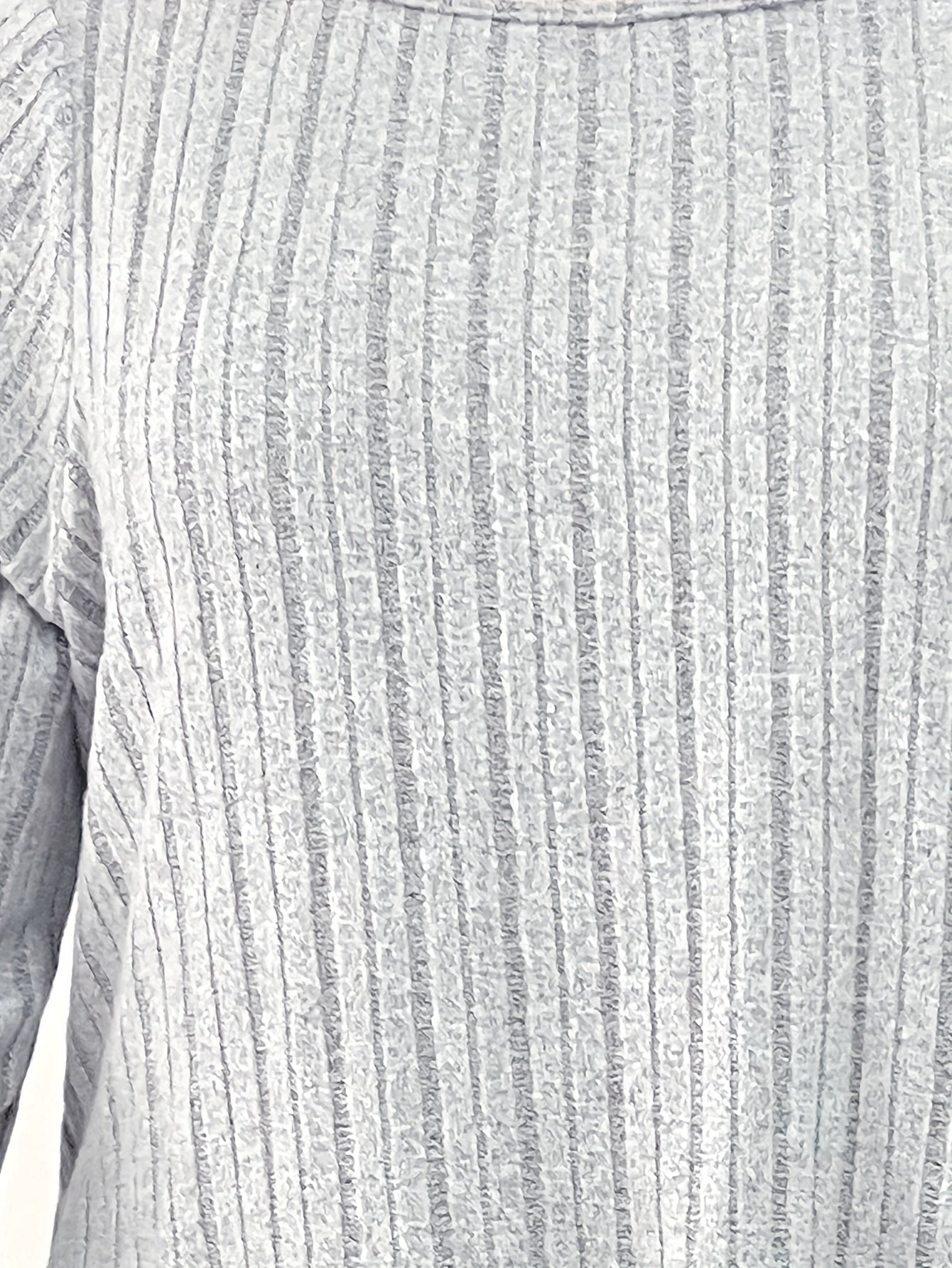 Solid Lantern Sleeve Knit Top