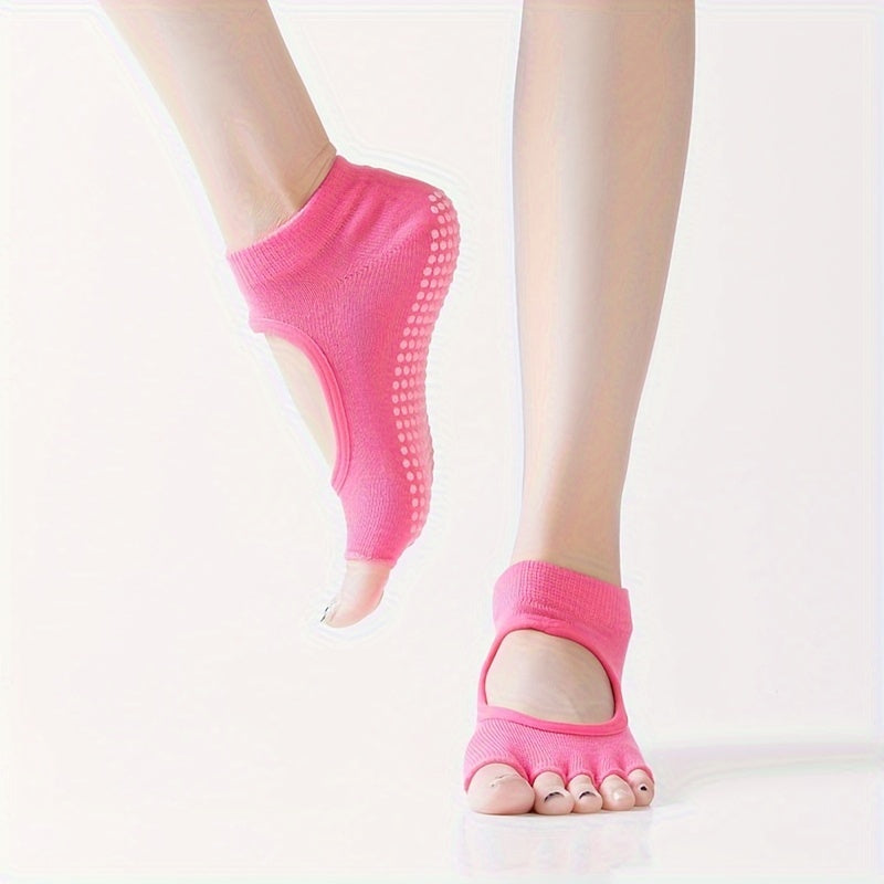 Toeless Anti skid Yoga Socks Backless Gripper Socks For Pilates Barre Ballet
