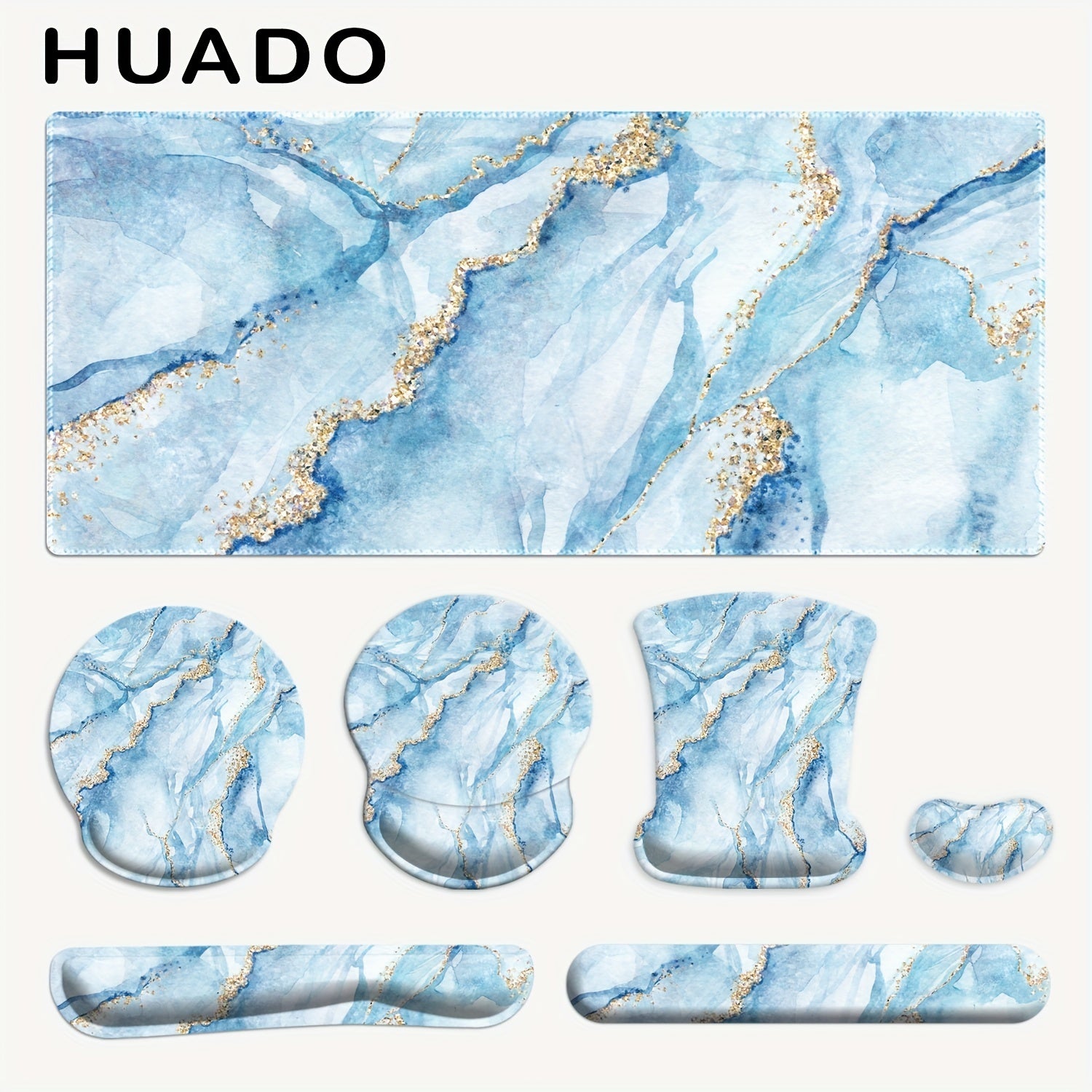 HUADO 3 in 1 Gaming Mouse Pad & Keyboard Wrist Rest