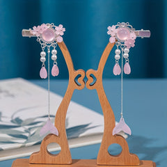 Vintage Chinese Style Faux Pearl Tassel Hairpin