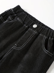 Toddler Boys Stretch Denim Jeans Elastic Waist Kids Clothes
