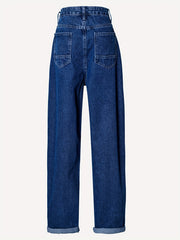 High Rise Straight Leg Jeans Classic High Waist Baggy Mom Jean Pants
