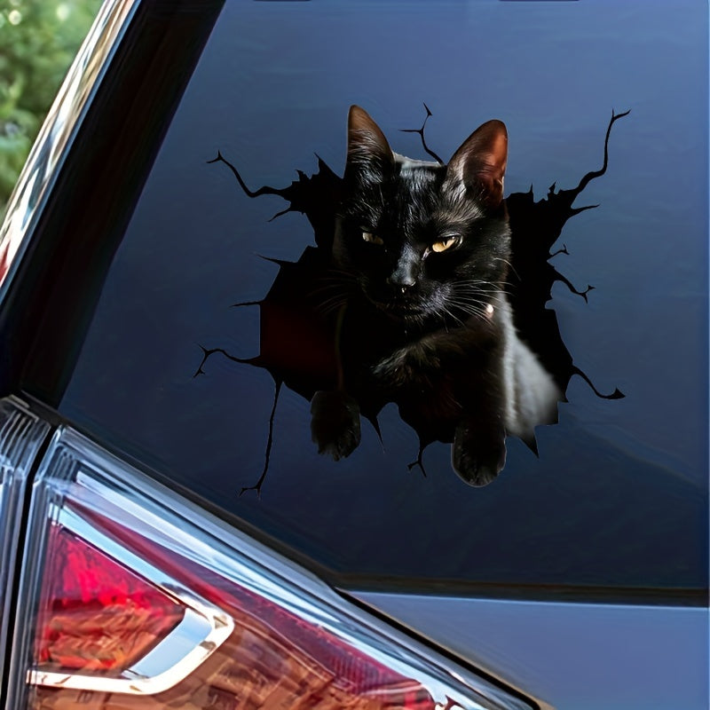 3D Cat Car Sticker Vinyl Waterproof Decal for Car Window Bumper
