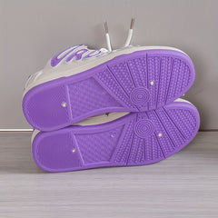 Women's Block Skate Shoes Comfortable Lace Up Low Top Sport Shoes