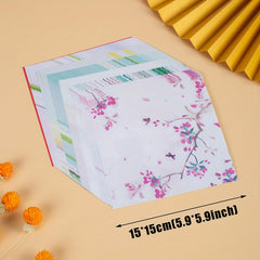 50 Sheets Double Sided Origami Paper Kit Pink Cartoon Pattern Easy Folding