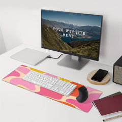 Modern Abstract Pink Desk Mat XL - Office Decor